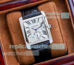 Swiss Cartier Tanks Stainless Steel Silver Dial Watch